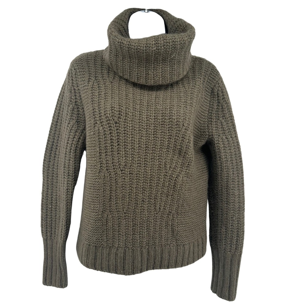 Banana Republic Turtleneck Sweater Alpaca Wool Blend Cozy Chunky Women S Brown